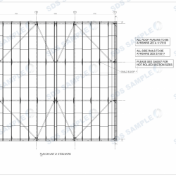 Cheddington Lane Plan View on Steel Structure. Detailed by SDS Steel Design LTD-1