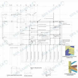 Clarendon Road Plan on Ground Floor Level with Details. Detailed by SDS Steel Design LTD-1
