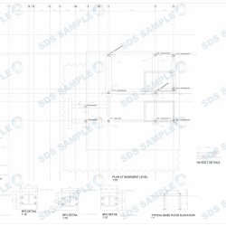 Clarendon Road Site Works Plan With Base Plate Details. Detailed by SDS Steel Design LTD-1