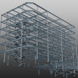 Clarendon Road View on Steel Structure From Below. Detailed by SDS Steel Design LTD