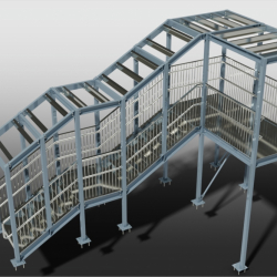 Inside View on External Excape Stair. Detailed by SDS Steel Design LTD.