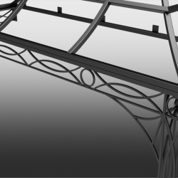 Close up View on Porch Frame. Detailed by SDS Steel Design LTD.