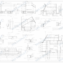 Connection Detials on Folded Plate Stairs. Detailed by SDS Steel Design LTD-1
