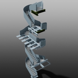 Internal Stairs with Landing Frames. Detailed by SDS Steel Design LTD