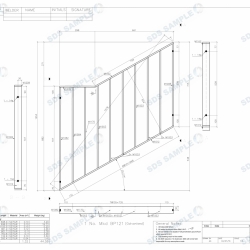Ikea Car Park Stair Balustrade Panel Assembly Drawing. Detailed by SDS Steel Design LTD.-1