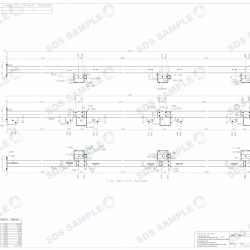 Ikea Car Park Stair Typical Column Assembly Drawing. Detailed by SDS Steel Design LTD.-1
