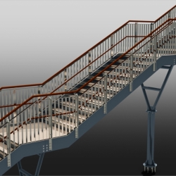 Half Landings on Staircase and Balustrading. Detailed by SDS Steel Design LTD