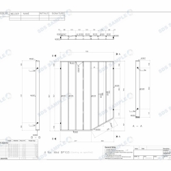 Ikea Entrance Stairs Balustrade Panel Assembly Drawing. Detailed by SDS Steel Design LTD.-1