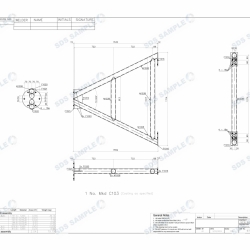 Ikea Entrance Stairs Column Assembly Drawing 2. Detailed by SDS Steel Design LTD.-1