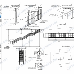 Ikea Entrance Stairs Plans, Elevations and Typical Details. Detailed by SDS Steel Design LTD.-1