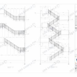 Ikea Balustrade on Concrete Stairs Section Views. Detailed by SDS Steel Design LTD.-1