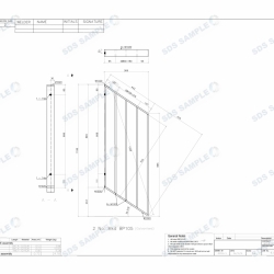 Ikea Concrete Stairs Balustrade Panel Assembly Drawing. Detailed by SDS Steel Design LTD.-1
