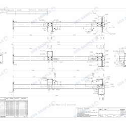 Ikea Escape Stair Column Assembly Drawing. Detailed by SDS Steel Design LTD.-1