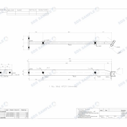 Ikea Escape Stair Hand Rail Post Assembly Drawing. Detailed by SDS Steel Design LTD.-1