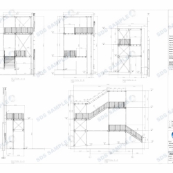 Ikea Escape Stair Sections Views on Stair Structure. Detailed by SDS Steel Design LTD.-1