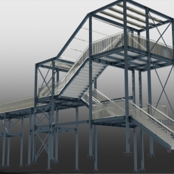 Underside of External Stair Structure. Detailed by SDS Steel Design LTD.