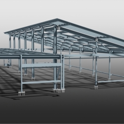 LEPE Country Park Side View on Steel Structure. Detailed by SDS Steel Design LTD.