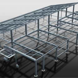 LEPE Country Park View on Steel Structure From Above. Detailed by SDS Steel Design LTD