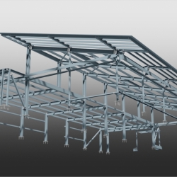 LEPE Country Park View on Steel Structure From Below. Detailed by SDS Steel Design LTD.