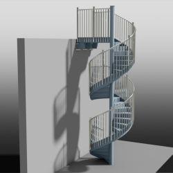 External Spiral Stairs. Detailed by SDS Steel Design.