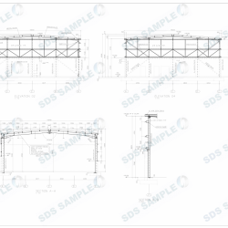 PPH Coach Depot Elevations and Sections of Frame. Detailed by SDS Steel Design LTD-1