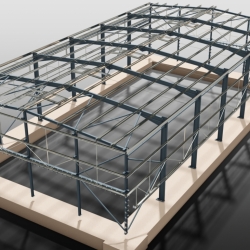 PPH Coach Depot View on Steel Structure From Above. Detailed By SDS Steel Design LTD