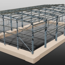 PPH Coach Depot View on Steel Structure. Detailed by SDS Steel Design LTD