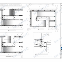 Aldersgate Stair 2 Post Setting Out on Plan. Detailed by SDS Steel Desgin LTD.-1