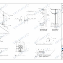 Aldersgate Stair 2 Typical Sections on Balustrading and Posts. Detailed by SDS Steel Desgin LTD.-1