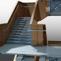 Inside View on Balustrading to Existing Stairs. Detailed by SDS Steel Design LTD