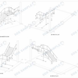 Harbour Island 3D Views on Stairs. Detailed by SDS Steel Desgin LTD.-1