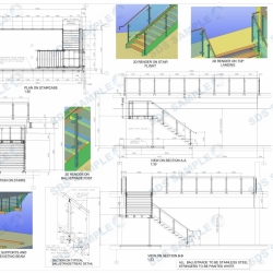 Harbour Island Stairs Sections, Elevations & Details. Detailed by SDS Steel Desgin LTD.-1