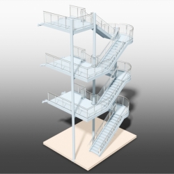External Staircase with Balustrading. Detailed by SDS Steel Design LTD matt 2