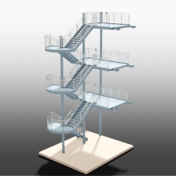 External Staircase with Balustrading. Detailed by SDS Steel Design LTD matt