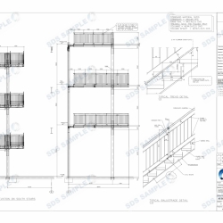 Stockley Park Stairs Elevations & Typical Details. Detailed by SDS Steel Design LTD.-1