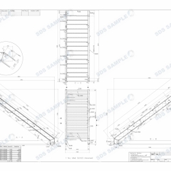 Stockley Park Stairs Stringer Assembly Drawing. Detailed by SDS Steel Design LTD.-1