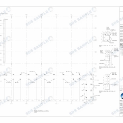 Gantry Base Plate Plan and Details. Detailed by SDS Steel Design LTD.-1
