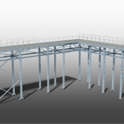 Steel Frame and Staircase with Balustrading. Detailed by SDS Steel Design LTD