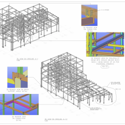 West Green Road Structure 3D View with Details. Detailed by SDS Steel Design LTD-1
