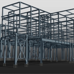 West Green Road View from Below on Steel Structure. Detailed by SDS Steel Design LTD