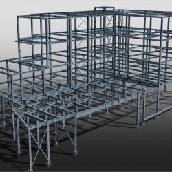 West Green Road View on Steel Structure From Left Side. Detailed by SDS Steel Design LTD