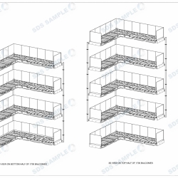 3D View on External Corner Balconies from Inside. Detailed by SDS Steel Design LTD.-1